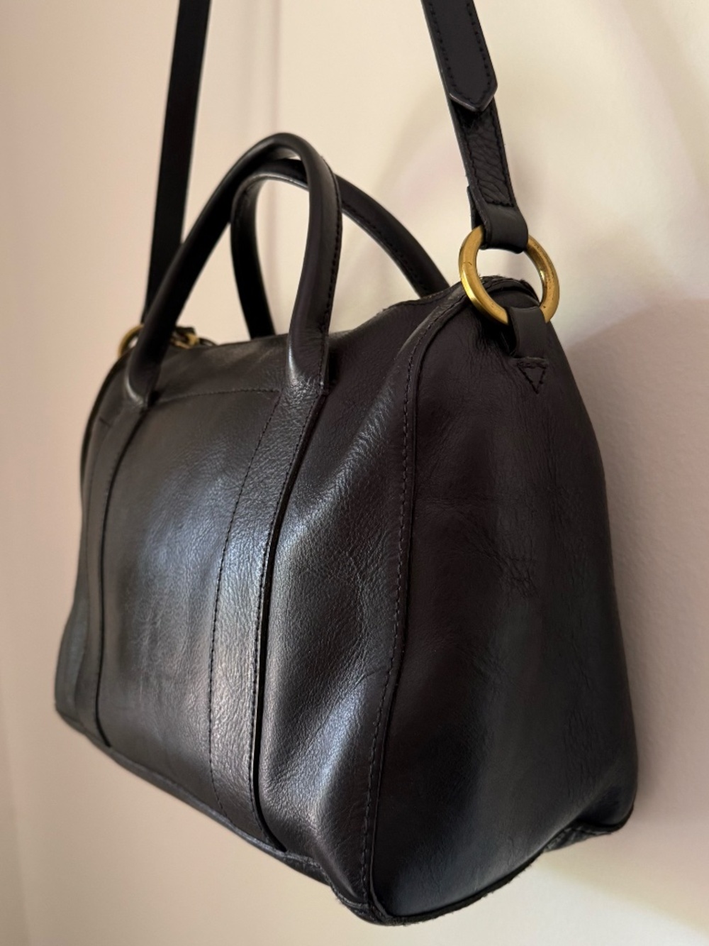 Madewell Prague Black Leather Handbag - Picture 2 of 5